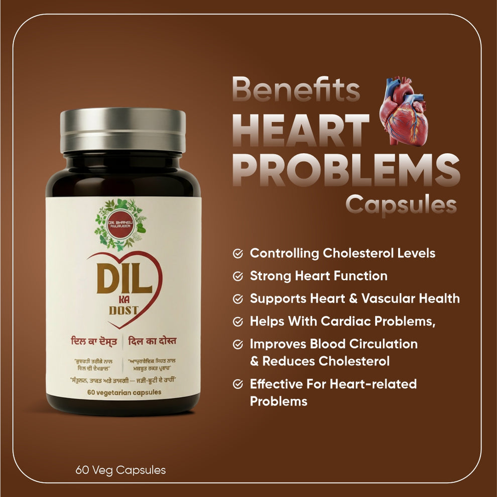 Dil Ka Dost – Ayurvedic Heart Health & Blood Circulation Support Capsules (60 Veg Capsules)